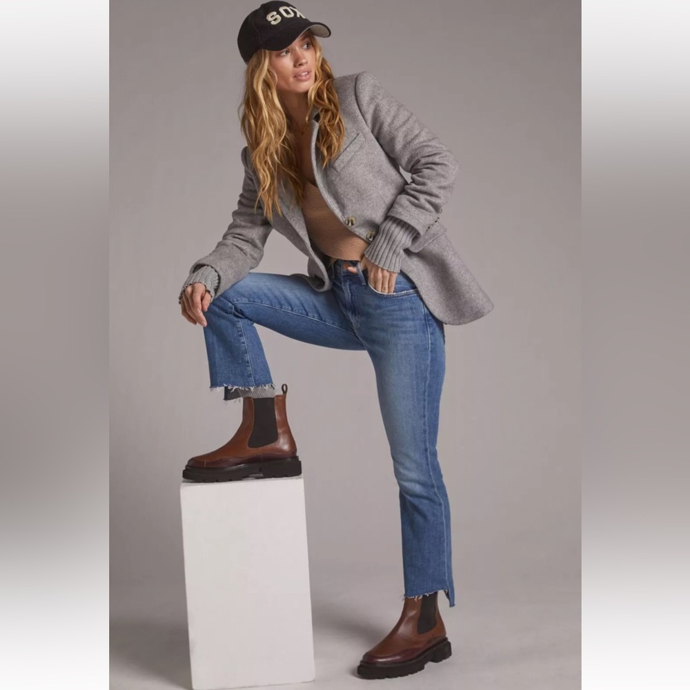 Mother Insider Crop Step Fray Jeans | 31